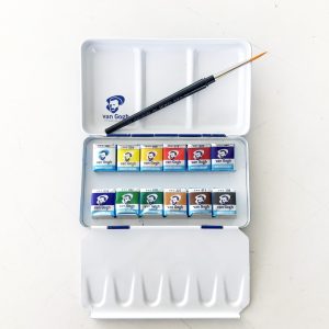 cbart van gogh akvarelæske metal m 12 farver