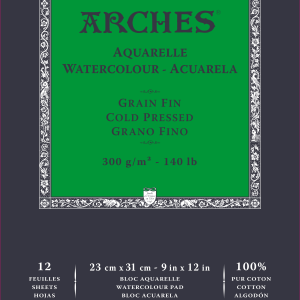 Arches 300g CP 12ark akvarelpapir Cbart