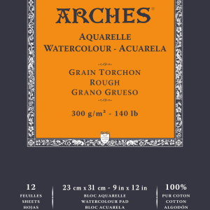 Arches 300g RG 12ark akvarelpapir Cbart