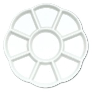 porcelæn palette 9 huller til akvarelmaling