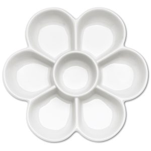porcelæn palette rund til akvarelmaling